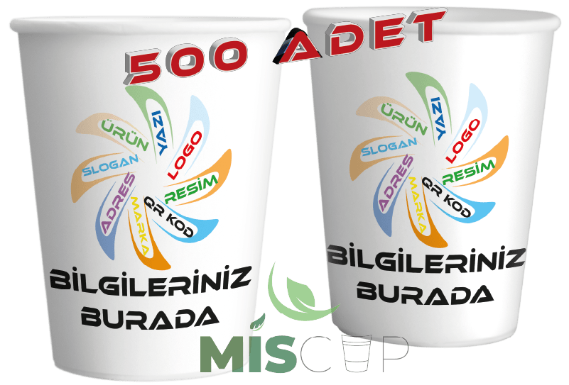 miscup özel firma logo baskılı karton bardak 5000 adet