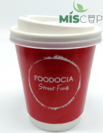 4 oz kapaklı özel firma logo baskılı karton bardak